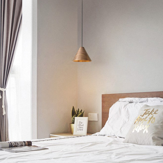 Grin Cone Wooden Pendant Lighting