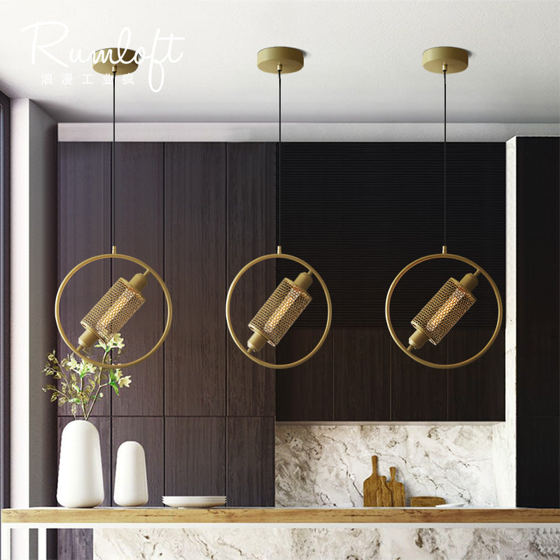 Chiswick Hoop Minimalist Brass Fitting Pendant Light
