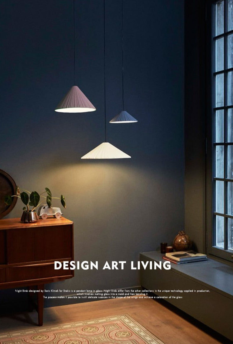 Signy Cone Pleated Pendant Light