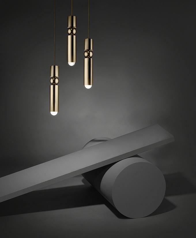 Beret Minimal Brass Pendant Light