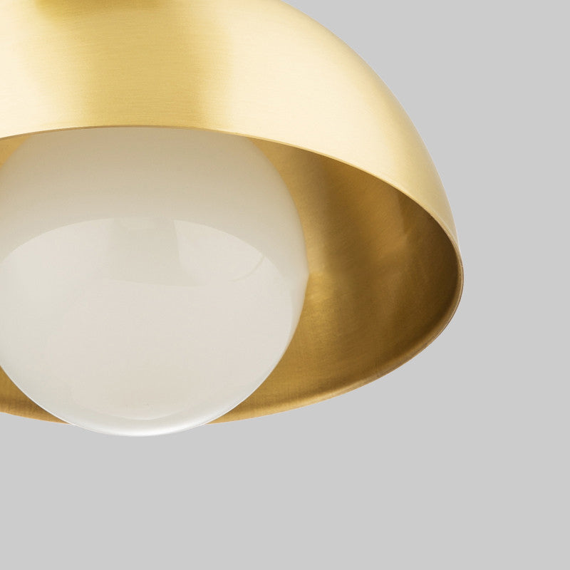 Cusi Wooden Brass Pendant Light