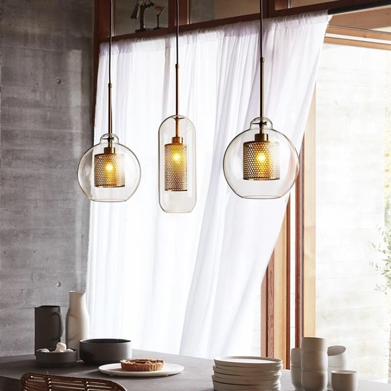 MILANA Clear Glass Pendant Light