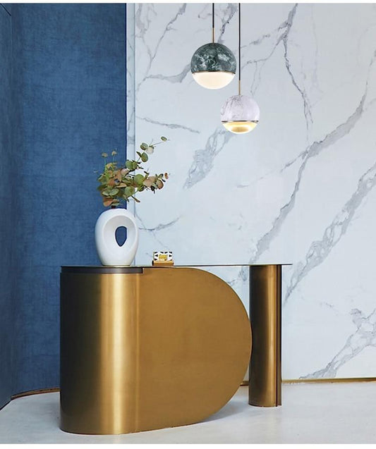 Kirsi Round Marble Pendant Light