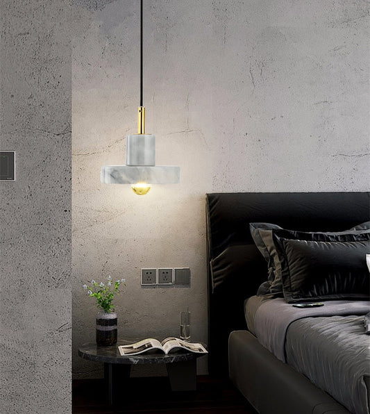 Galia Brass Marble Pendant Light
