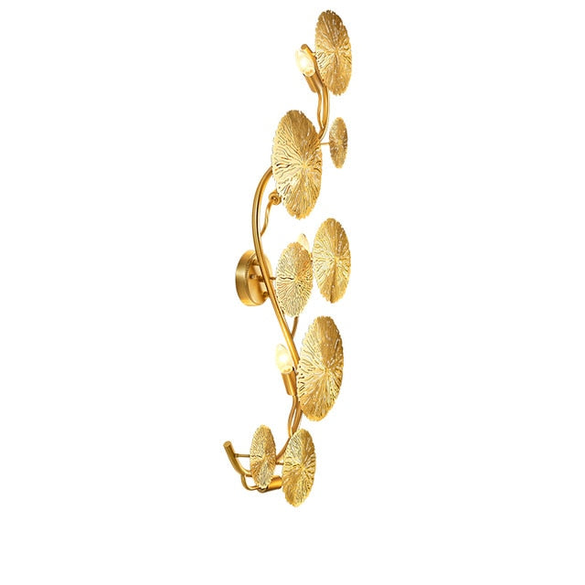 Gold Lotus Leaf Wall Lamp Idan