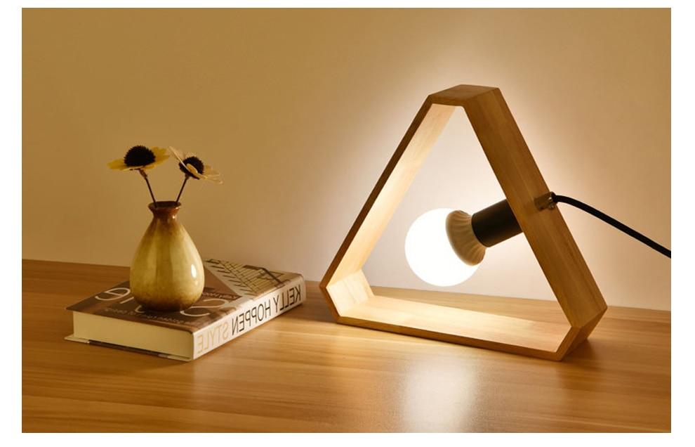 Wooden Desk Square Lamp - ZenQ Designs