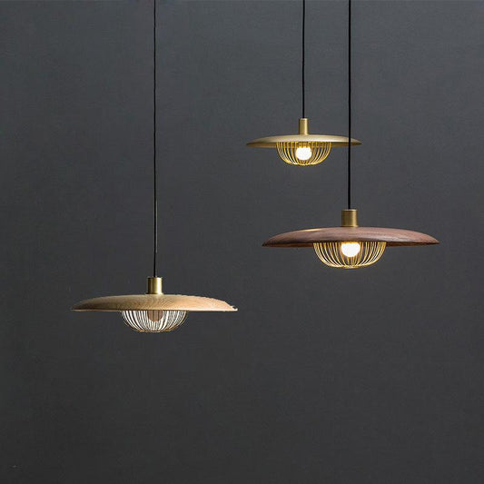 Rann Caged Wooden Pendant Light