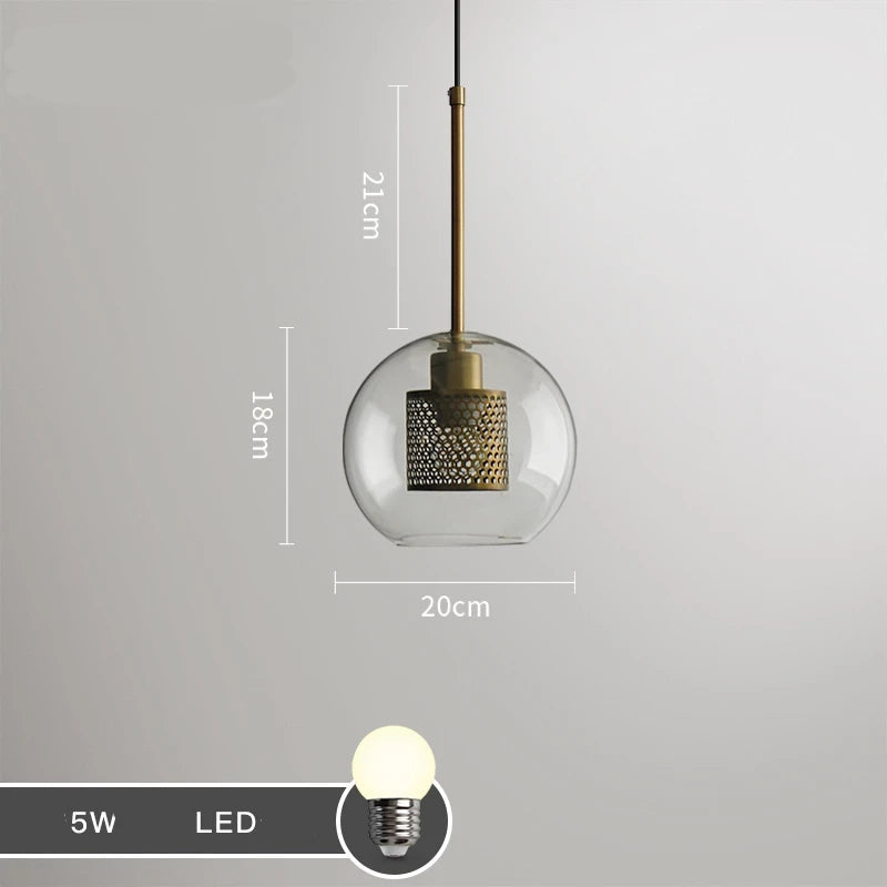 MILANA Clear Glass Pendant Light