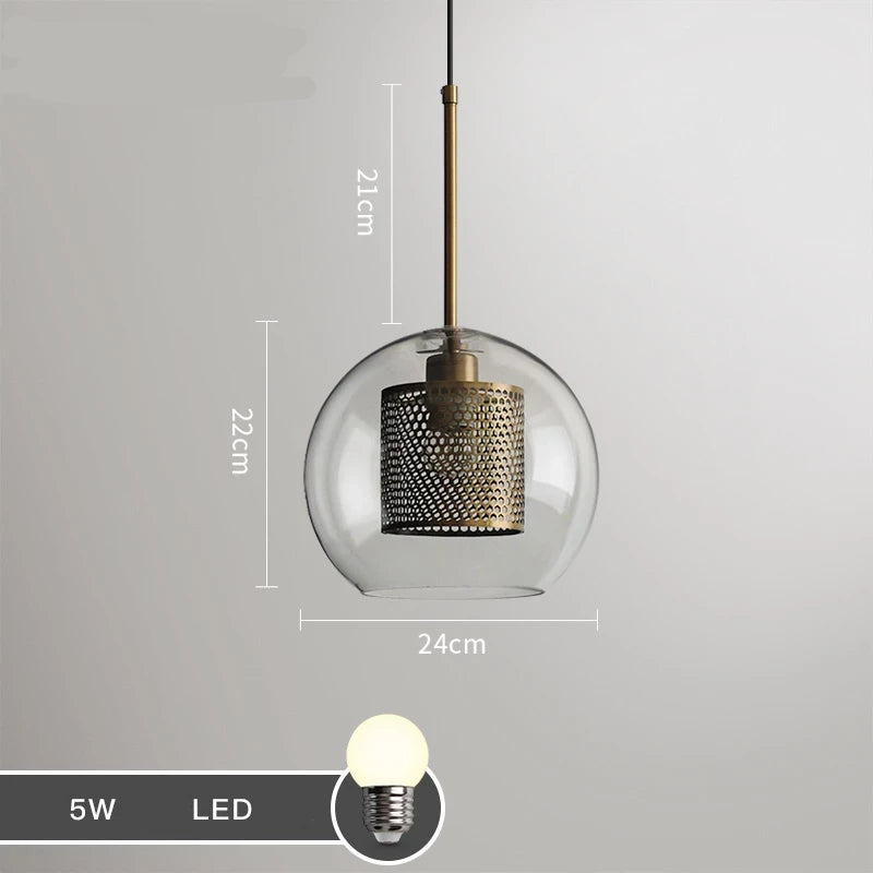 MILANA Clear Glass Pendant Light