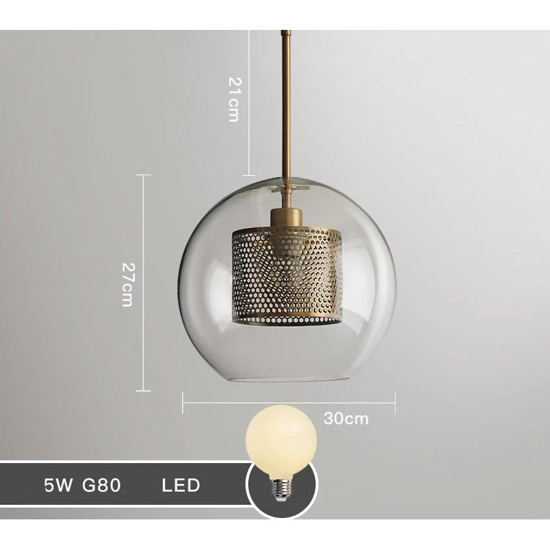 MILANA Clear Glass Pendant Light