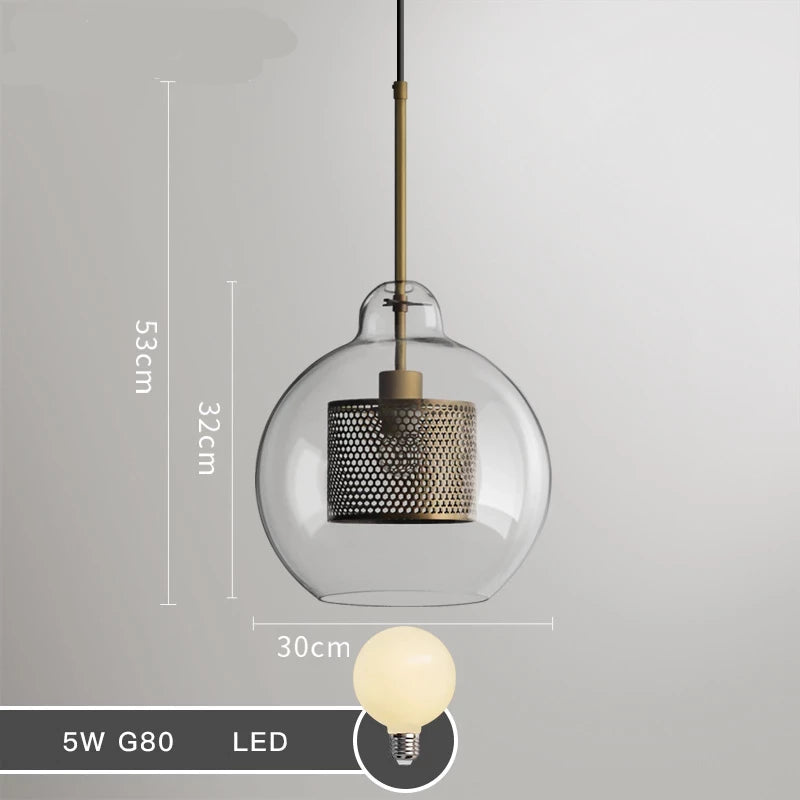 MILANA Clear Glass Pendant Light