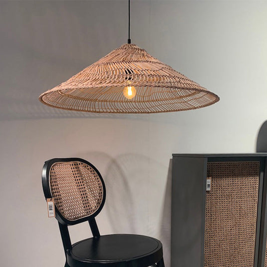 Handmade Wicker Hanging Lamp Rattan Pendant Shade