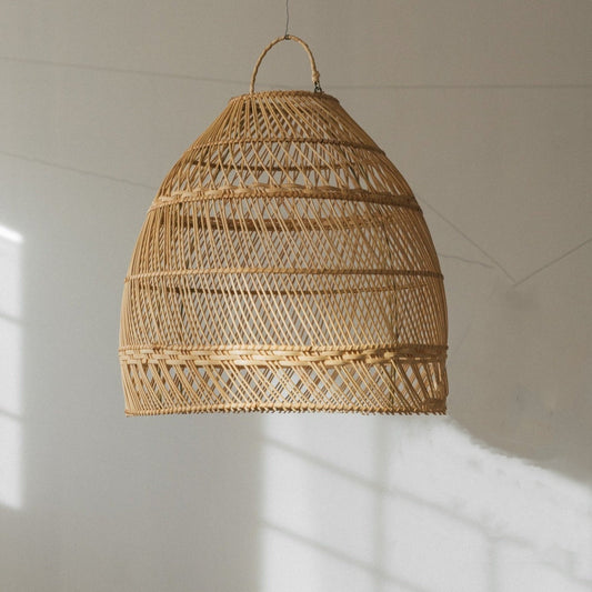 Rustic Rattan Pendant Lighting Wicker Woven Hanging Lamp Shade