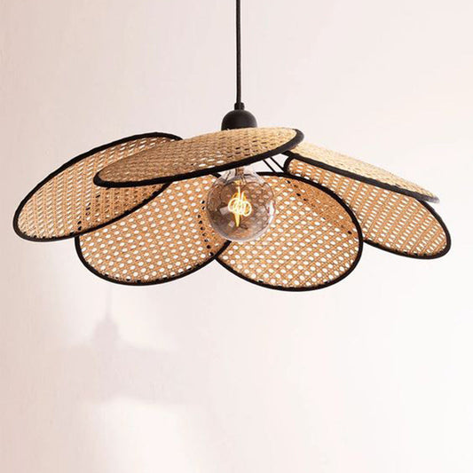 Minimalist Rattan Hanging Light Creative Pendant Lamp Shade