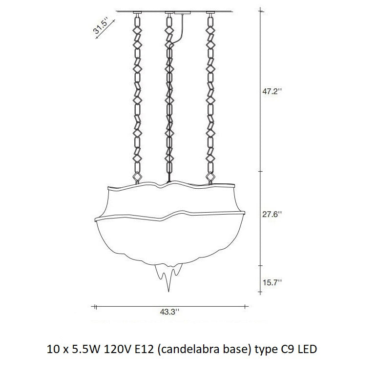 Atlantis 2-Tier Chandelier