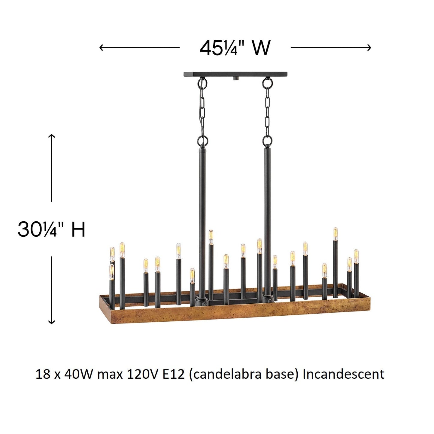 Wells Rectangular Chandelier