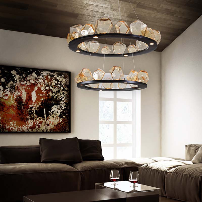 Gem Ring Two Tier Chandelier