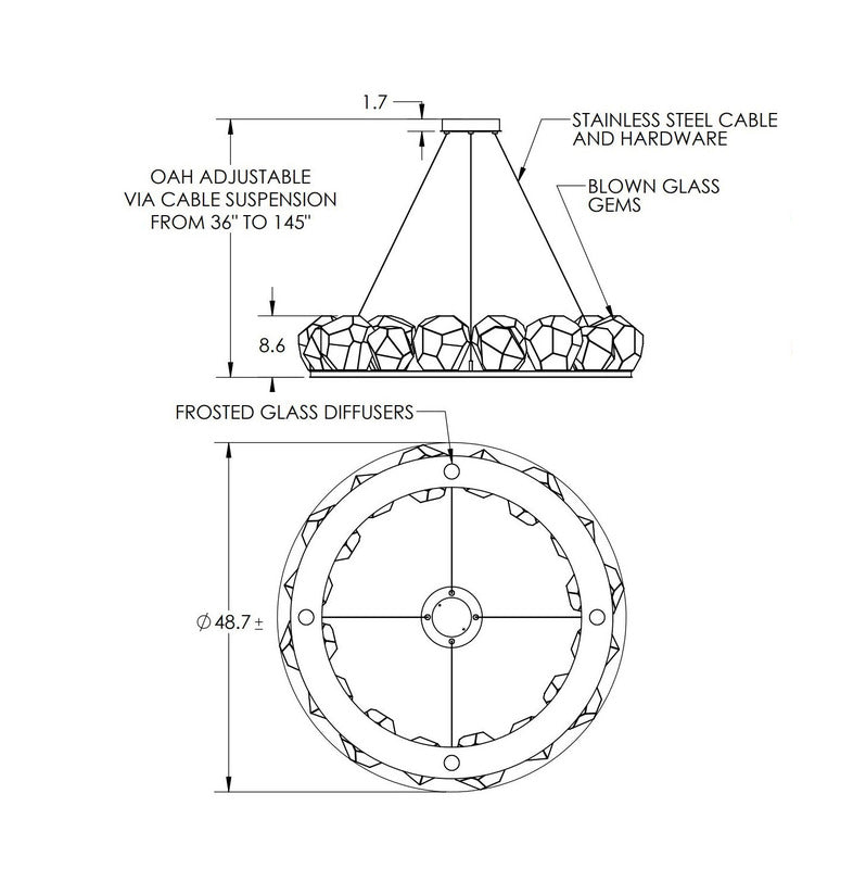 Gem Large Ring Chandelier