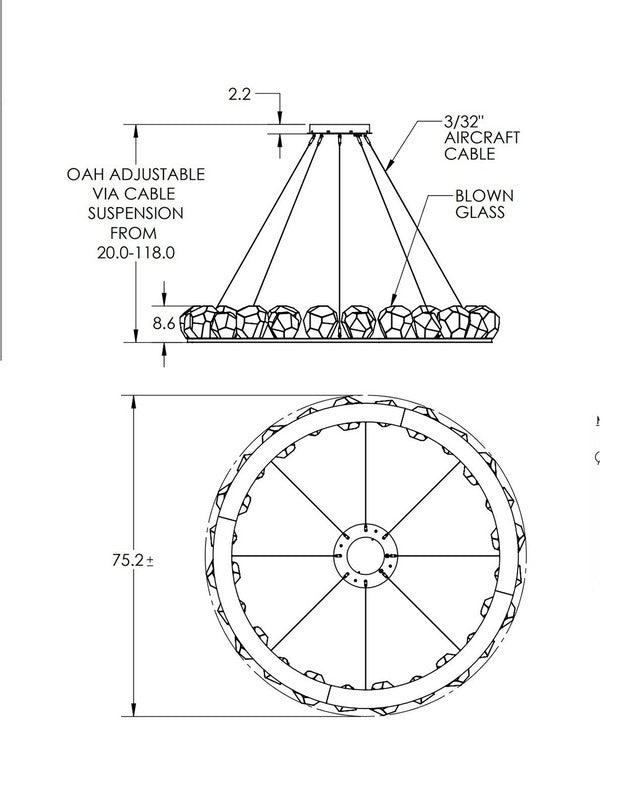 Gem Large Ring Chandelier