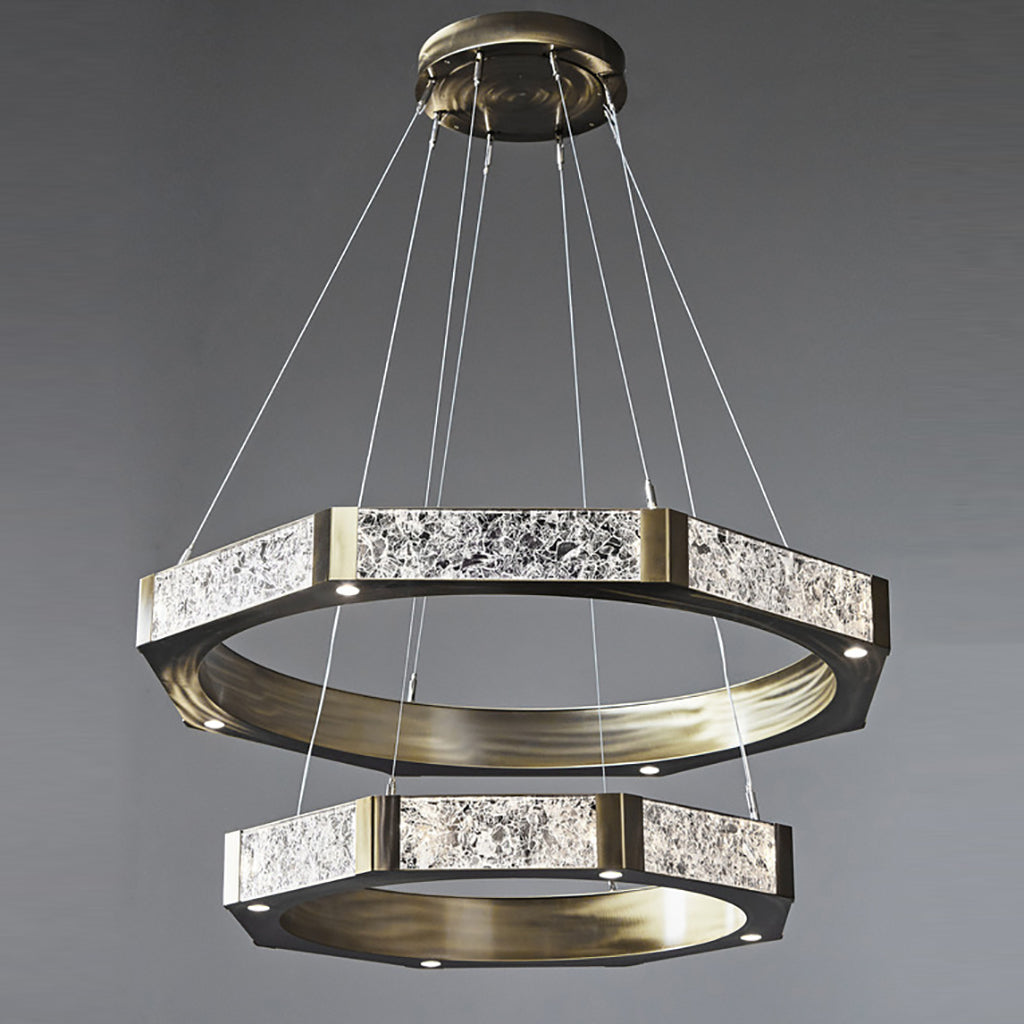 Glacier Double Tier Ring Chandelier