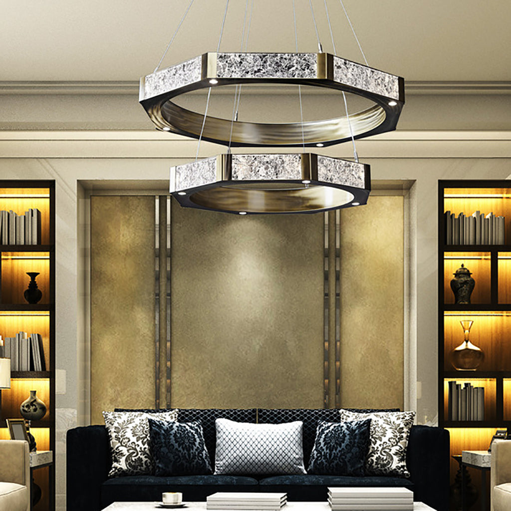 Glacier Double Tier Ring Chandelier