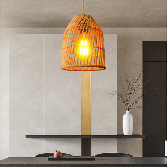 Natural Rattan Pendant Light for Kitchen Island