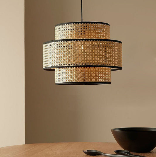 Japanese Rattan Weaving Pendant Light