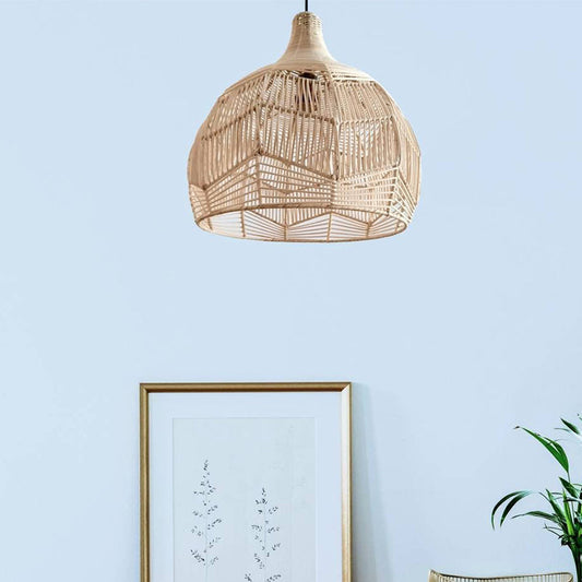 Modern Farmhouse Rattan Pendant Light