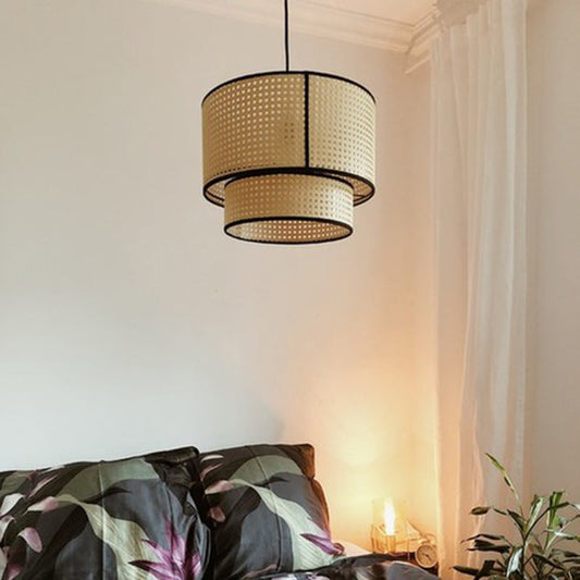 Handwoven Rattan Pendant Light Decorative Lantern Hanging Light