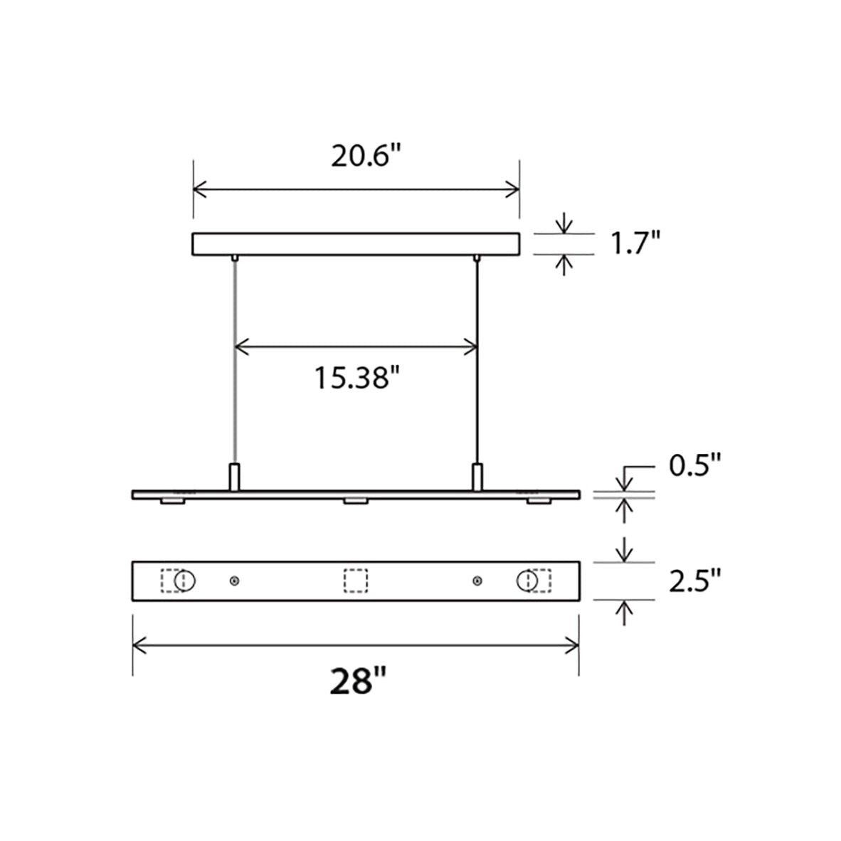 Brevis Linear Pendant Light