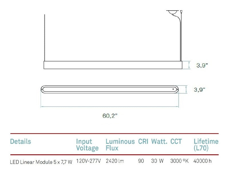 I-Club Slim Suspension Light