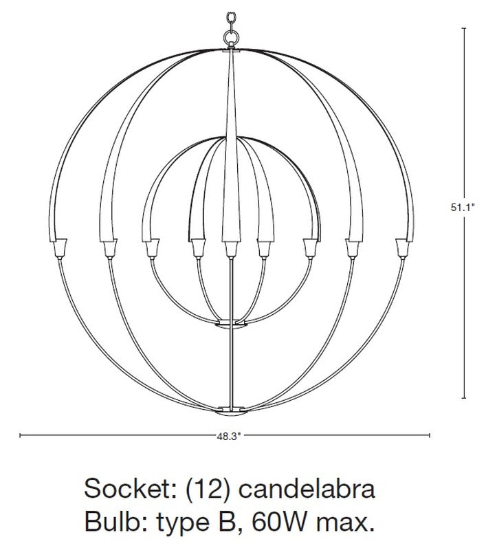 Double Cirque Large Scale Chandelier