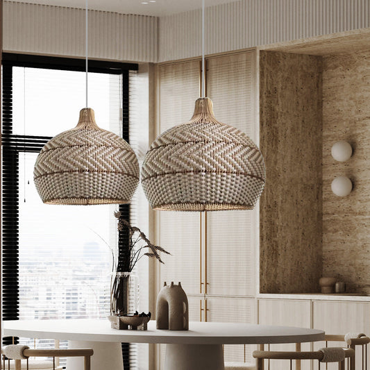 Retro Wicker Rattan Bamboo Pendant Lamp