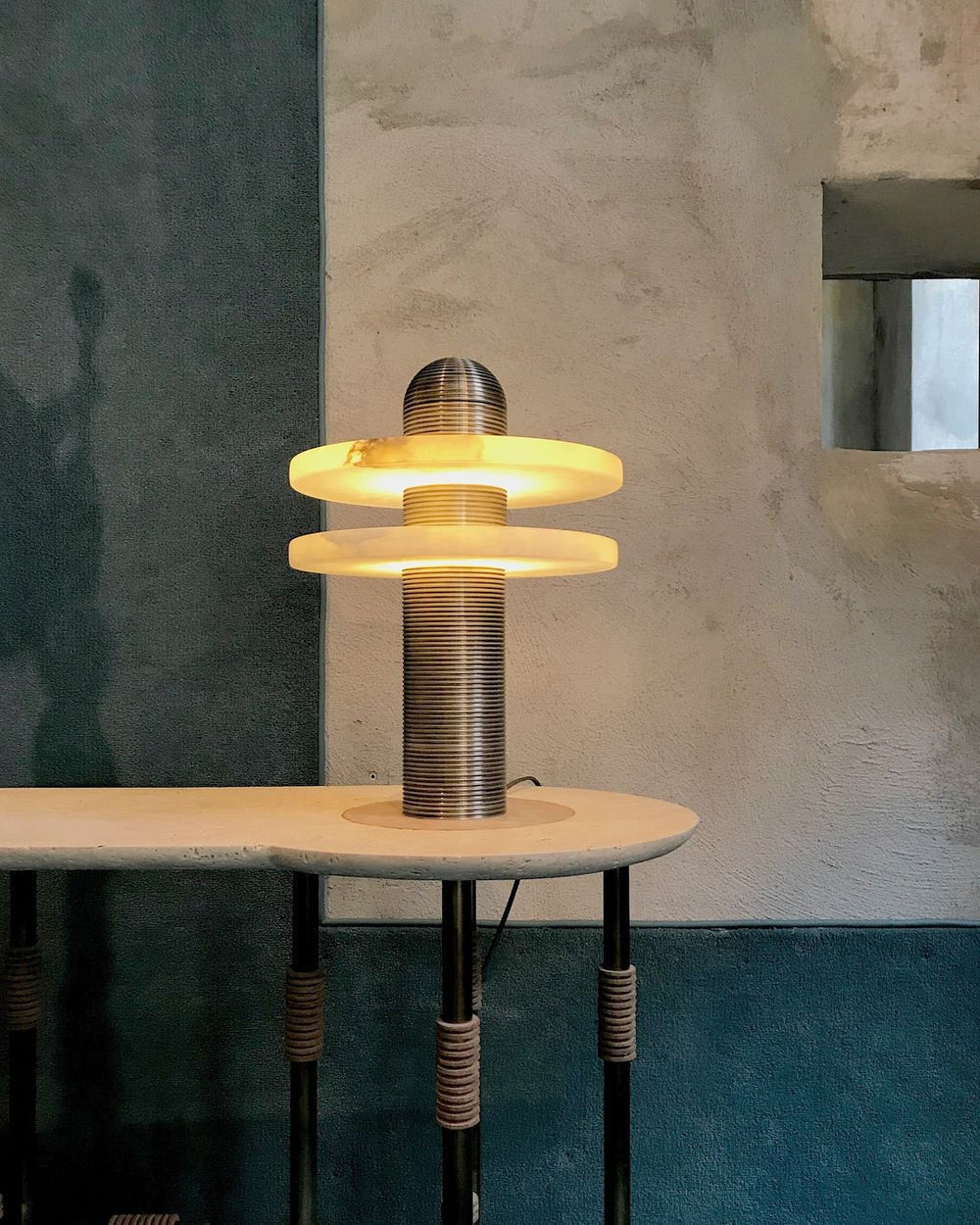 Alabaster Planes Table Lamp