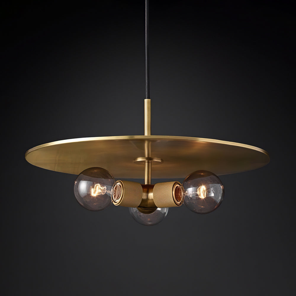 Armed Brass Pendant Lamp