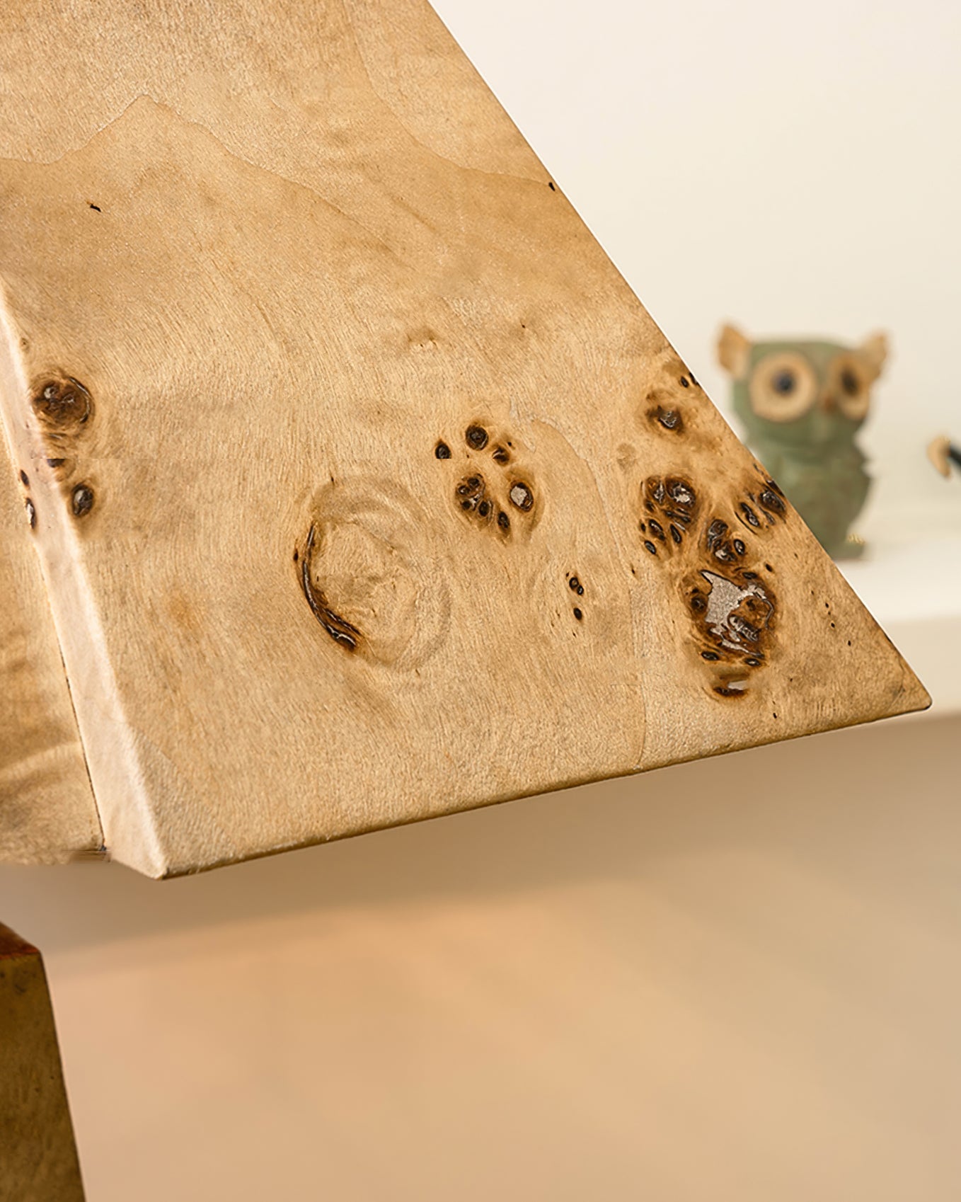 Pyramid Wood Table Lamp