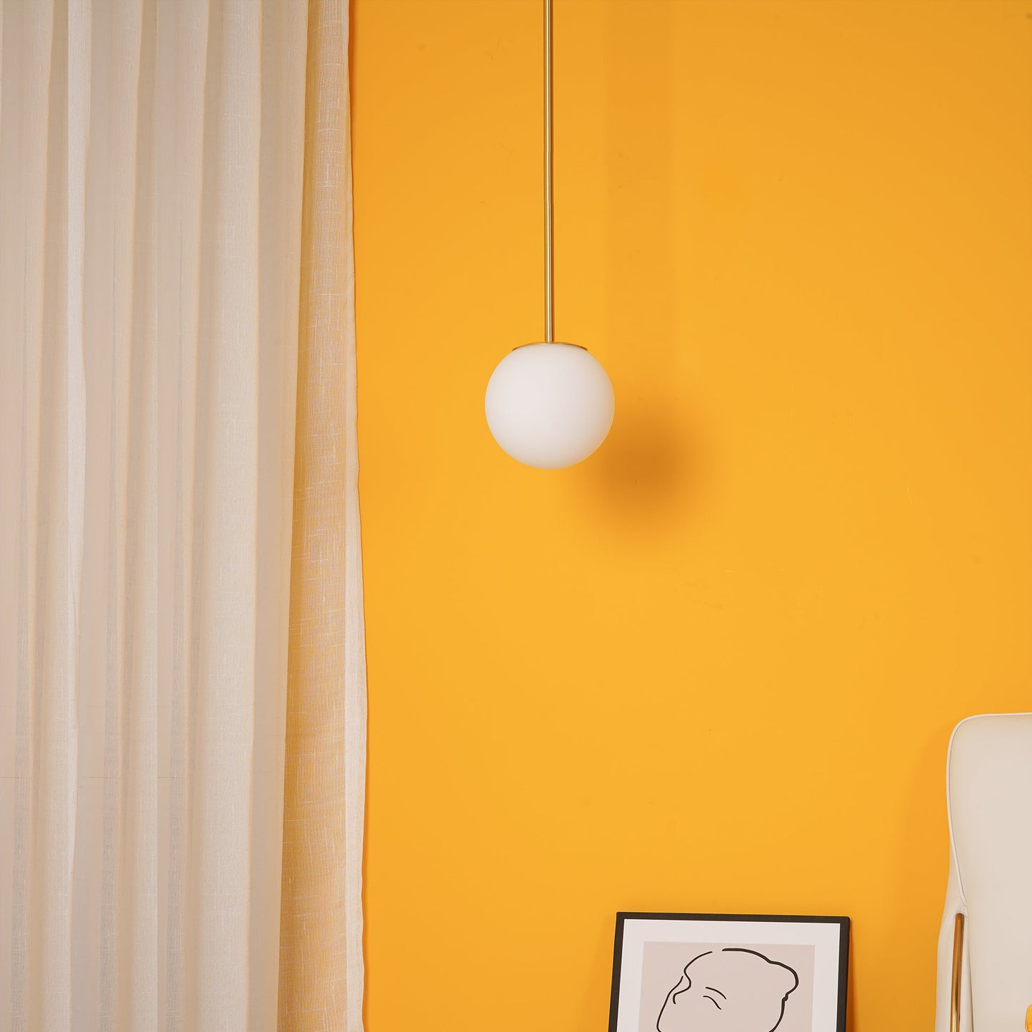 Brass Architectural Pendant Light