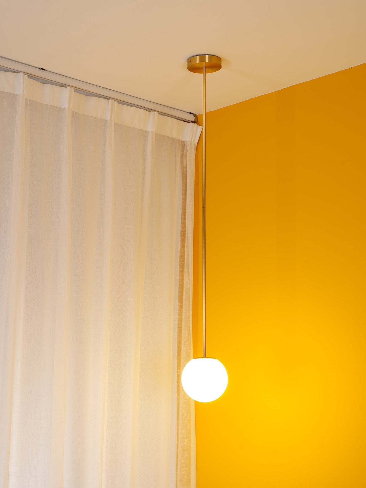 Brass Architectural Pendant Light