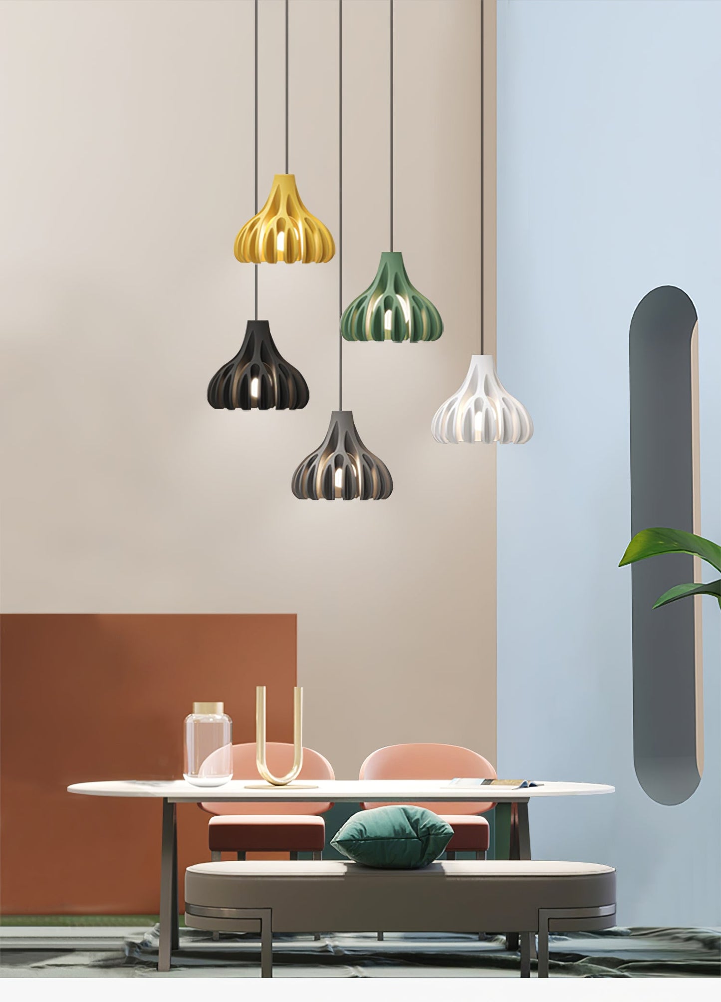 Coral Resin Pendant Lamp