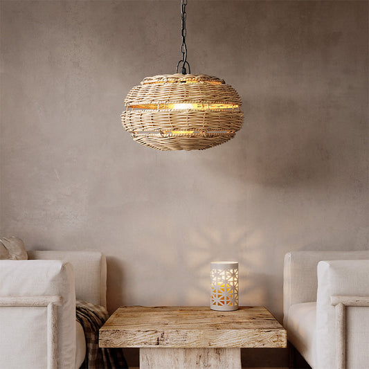 Handwoven Rattan Pendant Light Wicker Pendant Lampshade