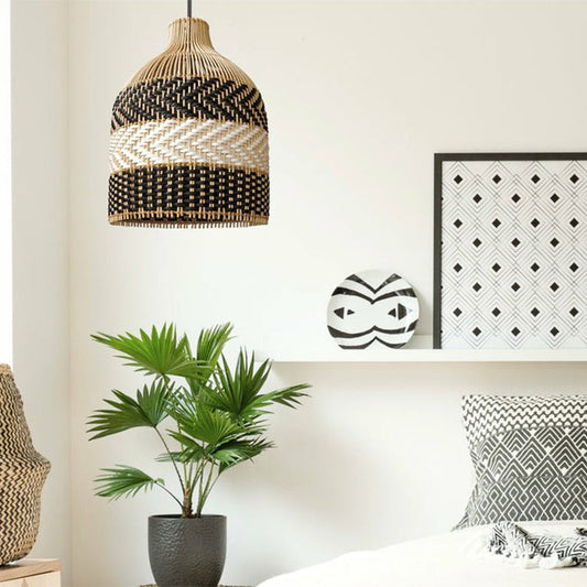 Rattan Pendant Light Handwoven Hanging Light Fixture