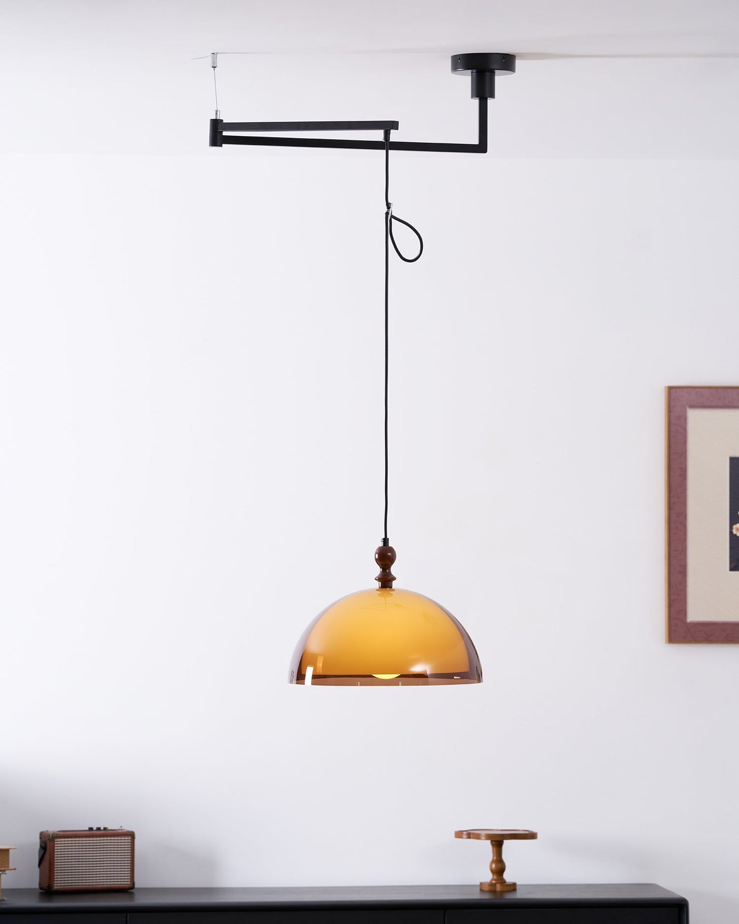 Pallade Swing Arm Pendant Light