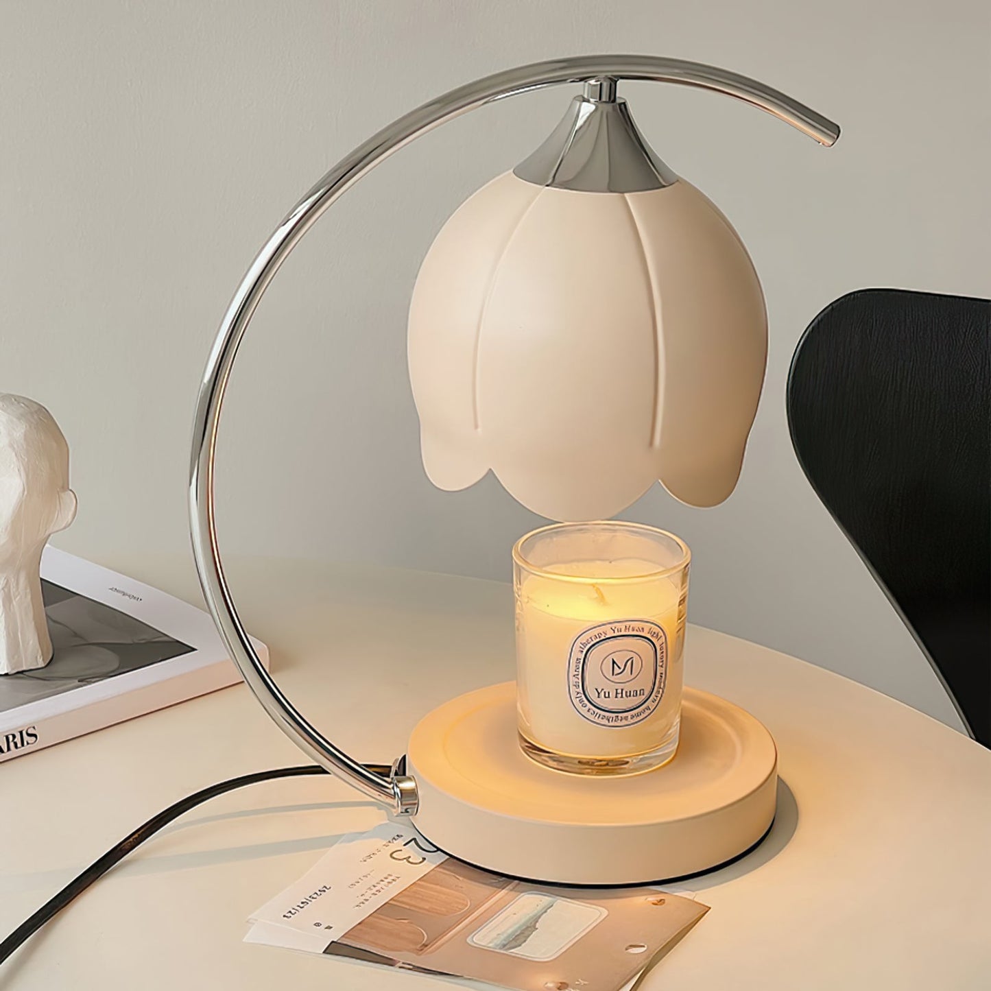 Floral Candle Table Lamp