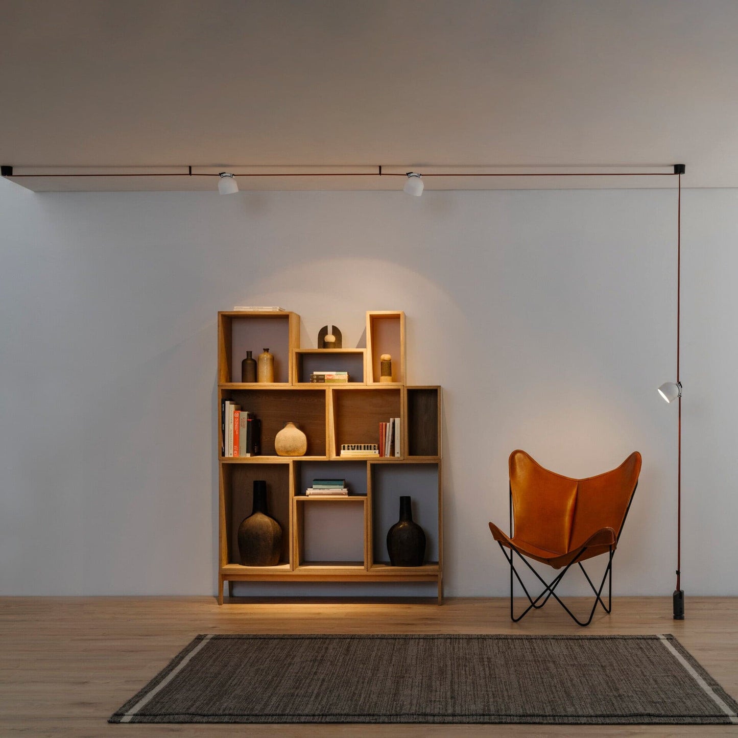 Light Rail Semispheres Canvas Pendant Lamp