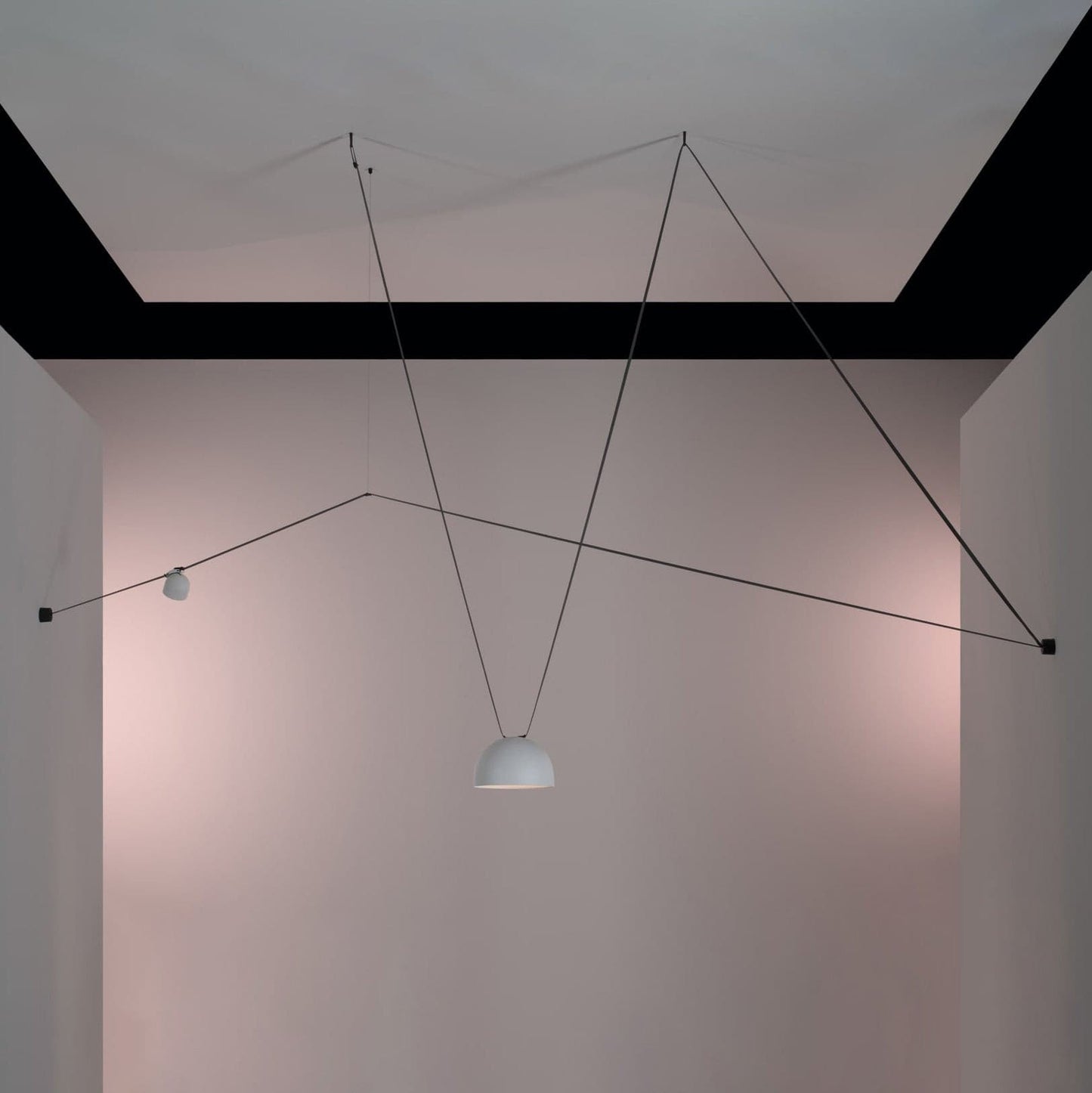 Light Rail Semispheres Canvas Pendant Lamp