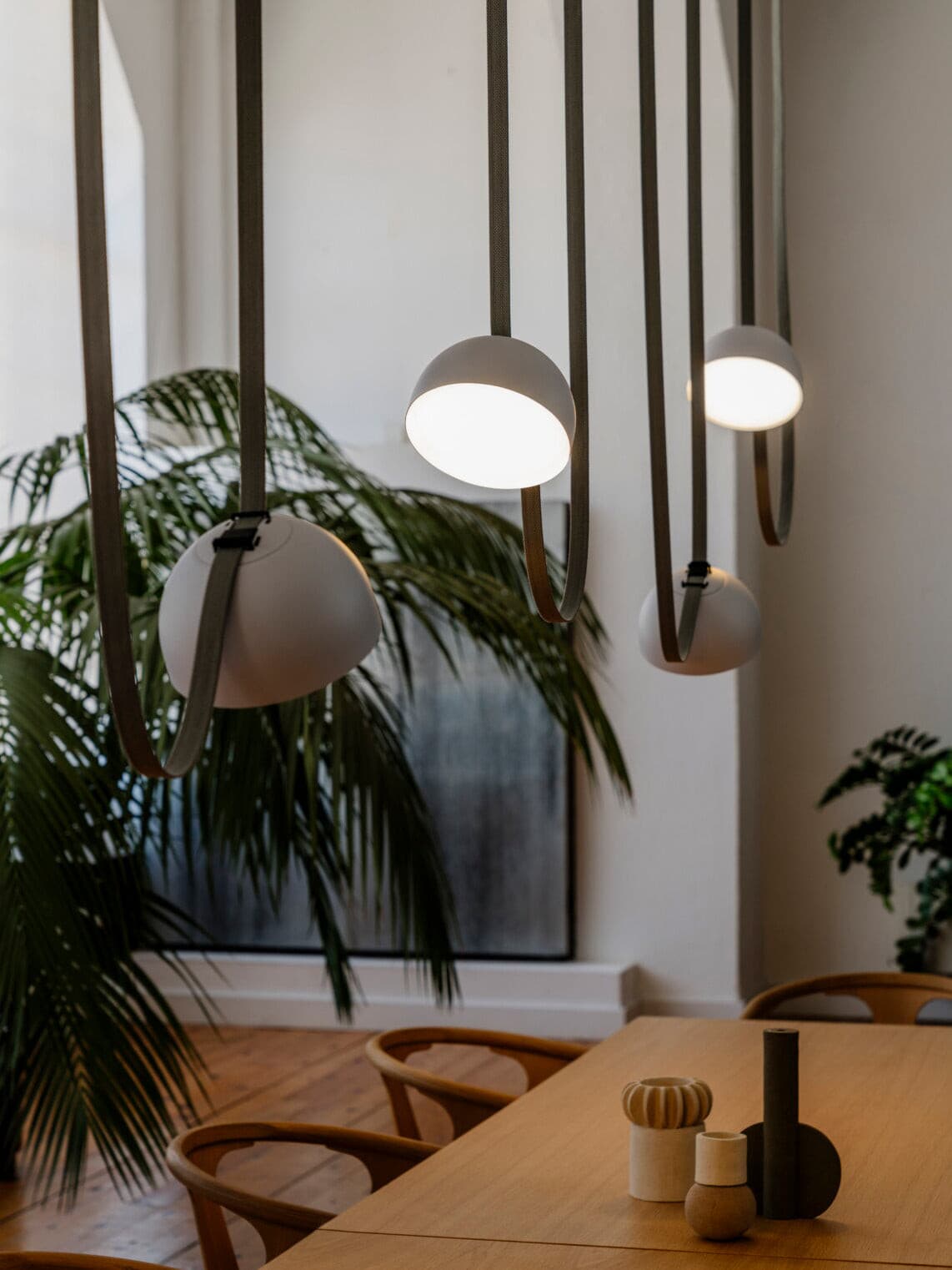 Light Rail Semispheres Canvas Pendant Lamp