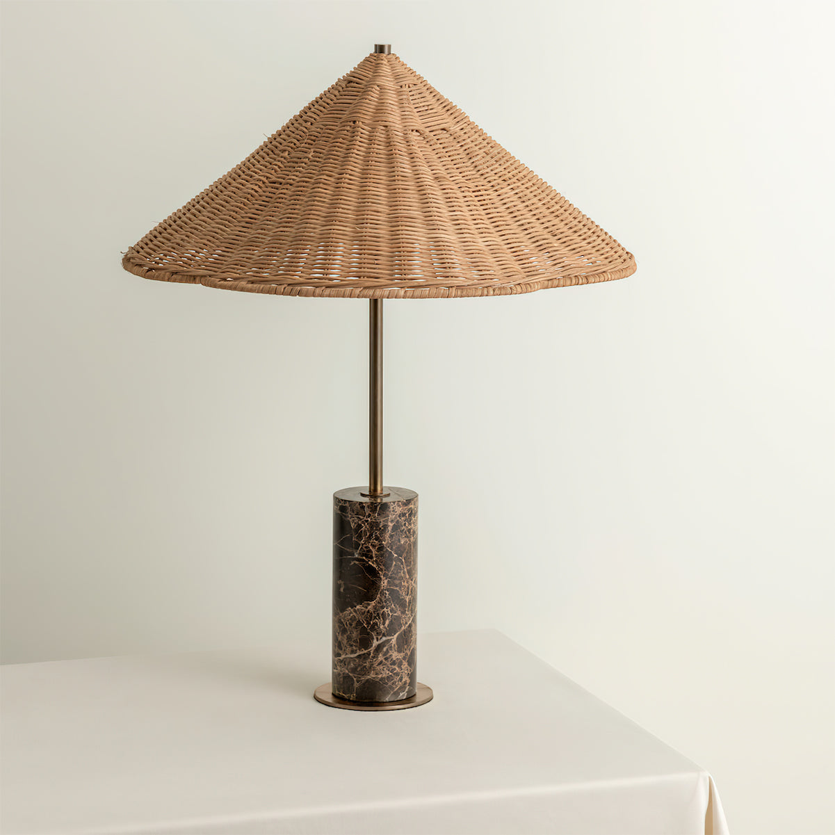 Jute Marble Table Lamp