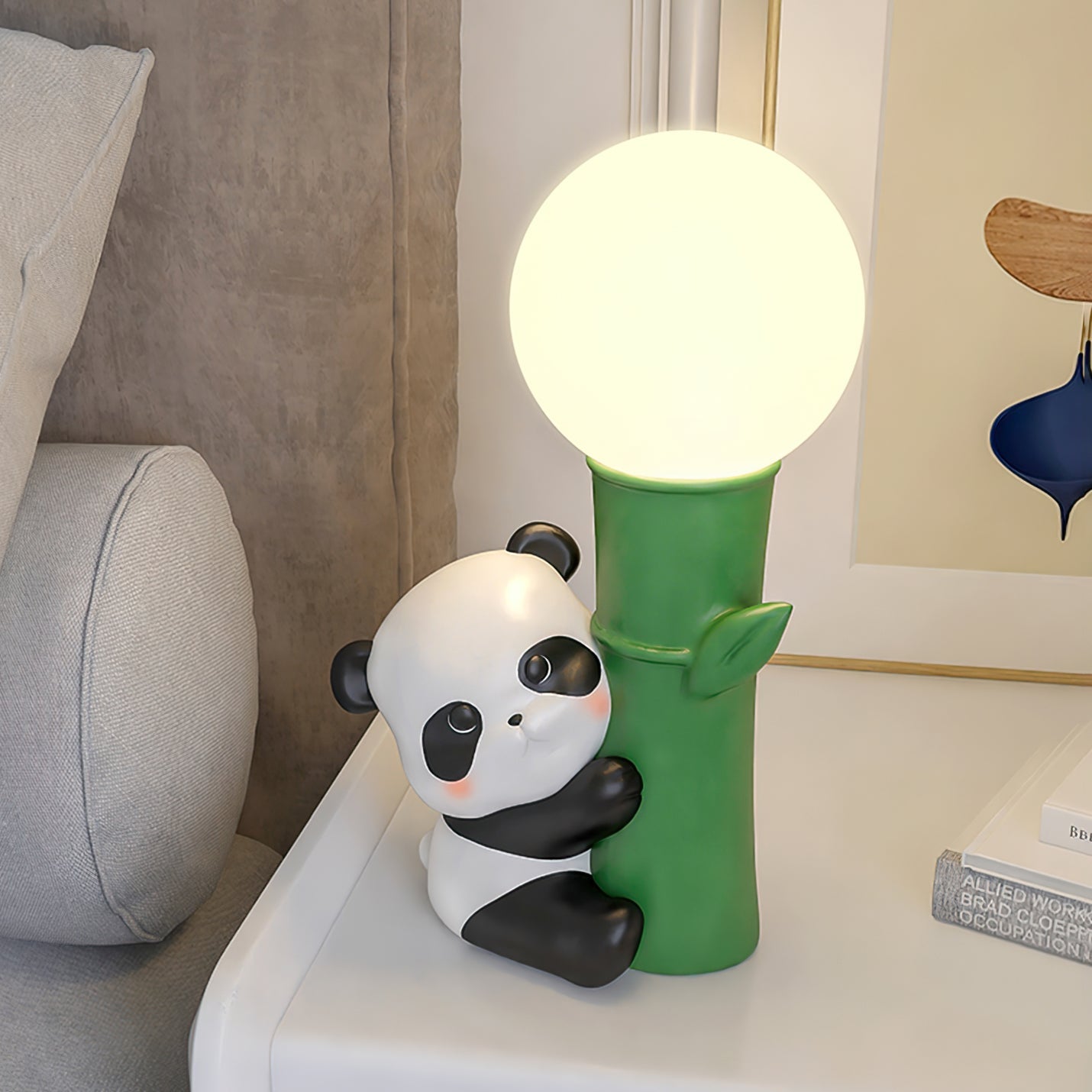 Panda Bamboo Table Lamp