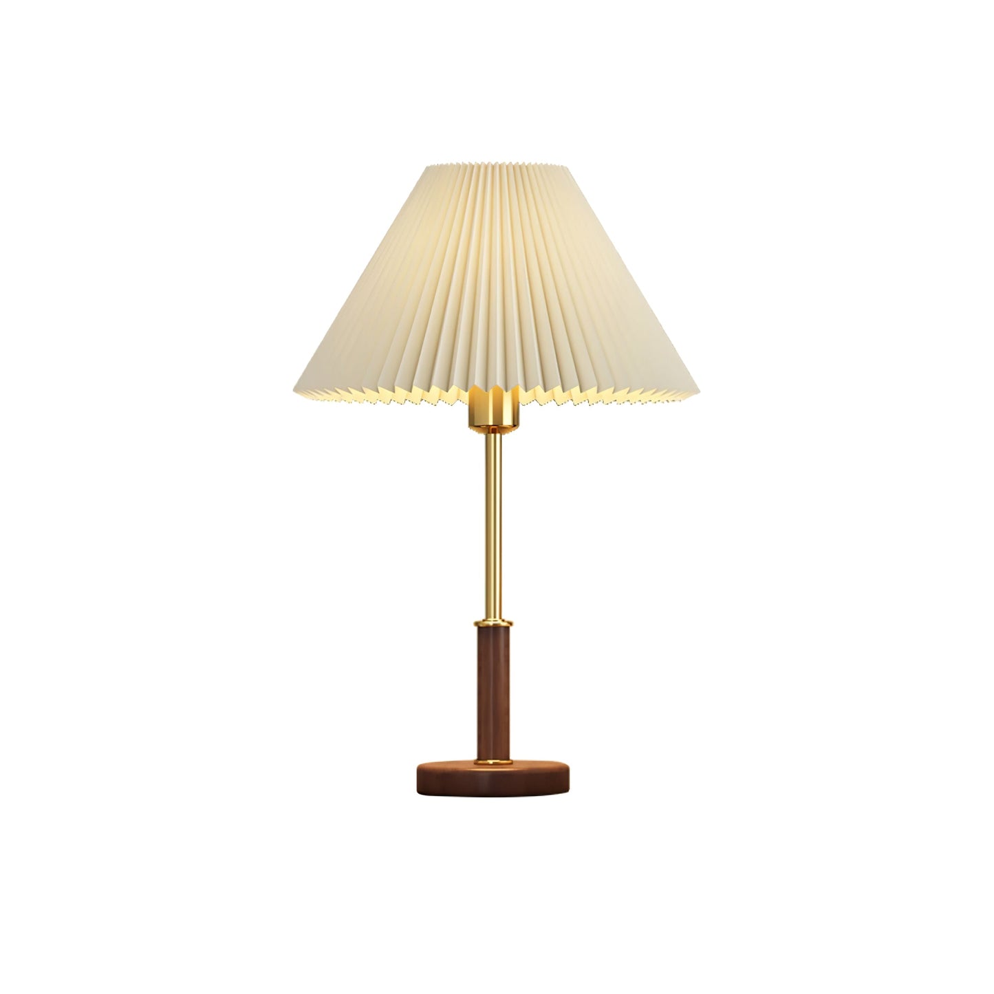 Pleated Wooden Table Lamp
