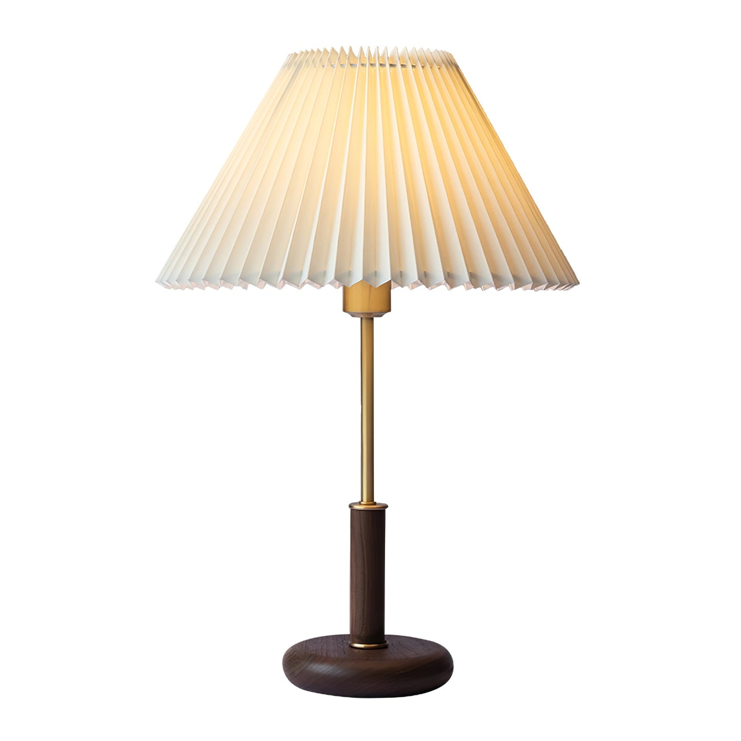 Pleated Wooden Table Lamp